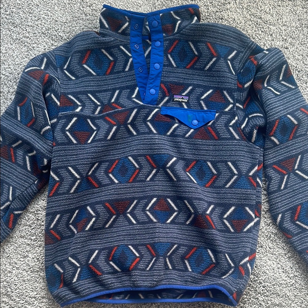 Patagonia Synchilla Blue and Gray Fleece